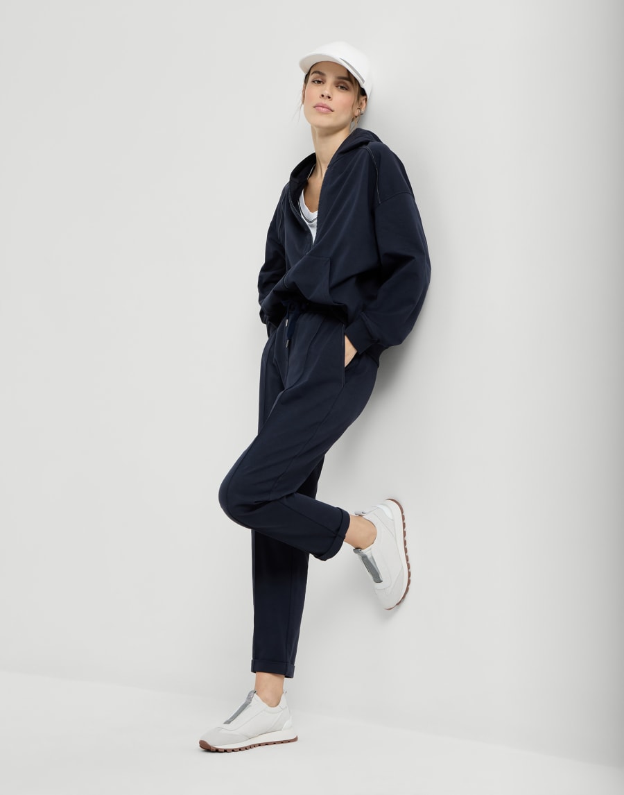 Zapatillas de lona y ante Blanco Mujer - Brunello Cucinelli