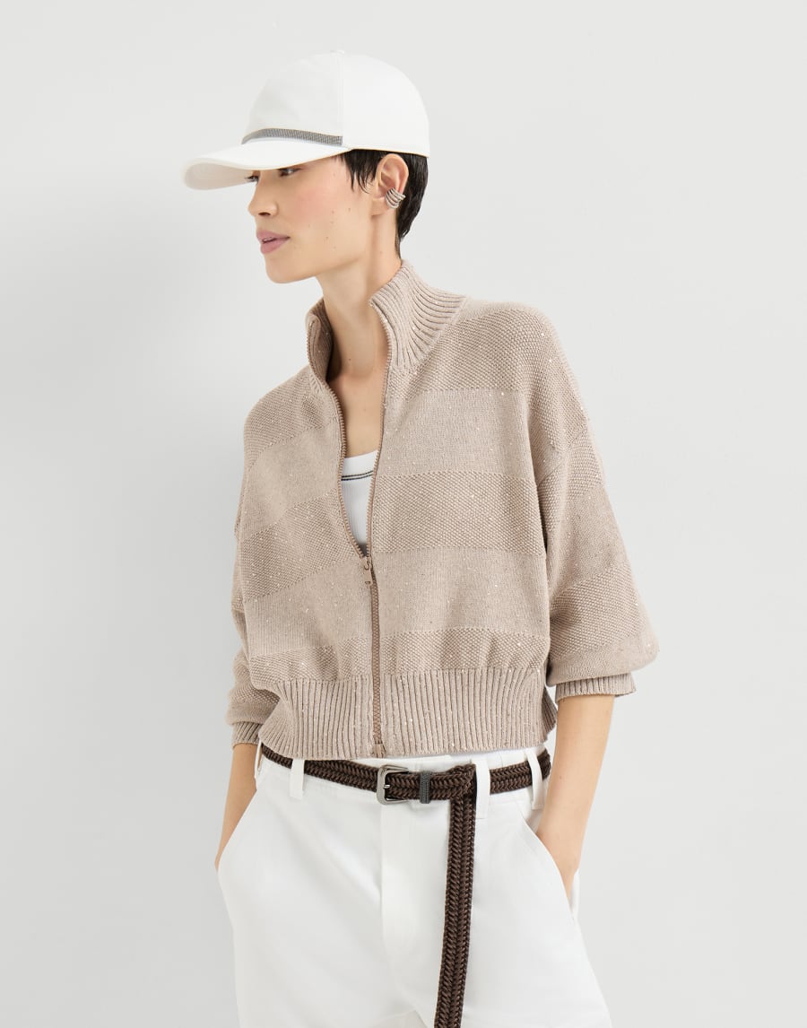 Cardigan with dazzling stripes Desert Woman - Brunello Cucinelli