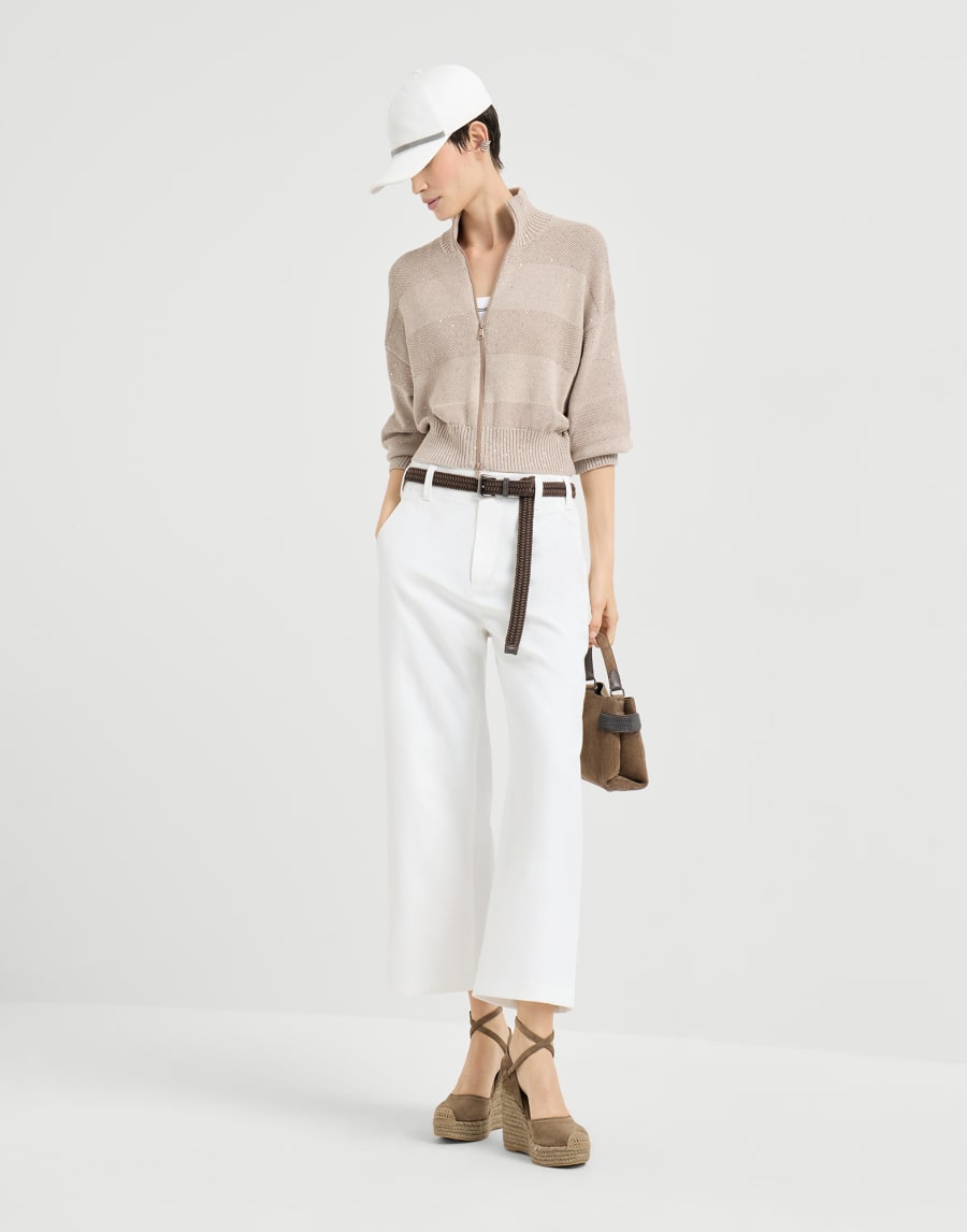 Cardigan with dazzling stripes Desert Woman - Brunello Cucinelli