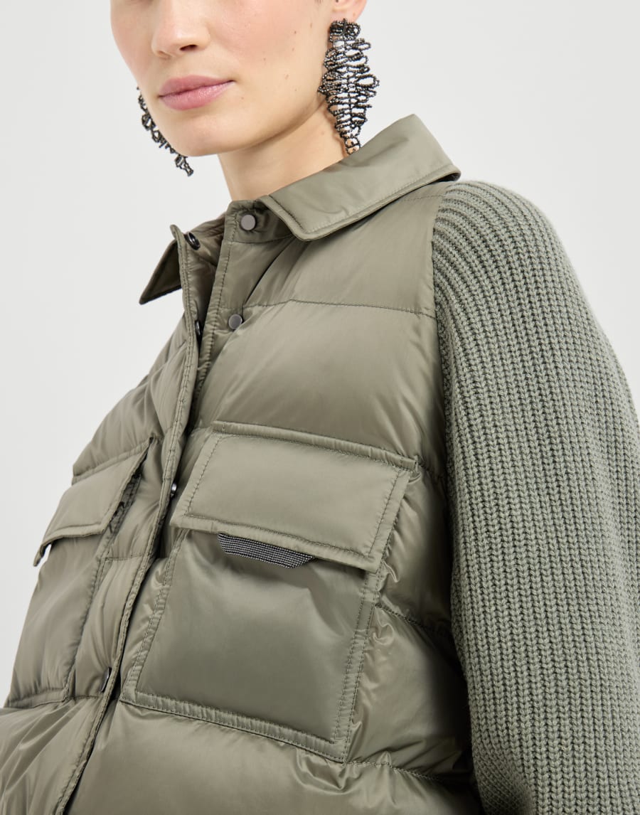 ナイロン ダウンジャケット グリーン レディース - Brunello Cucinelli