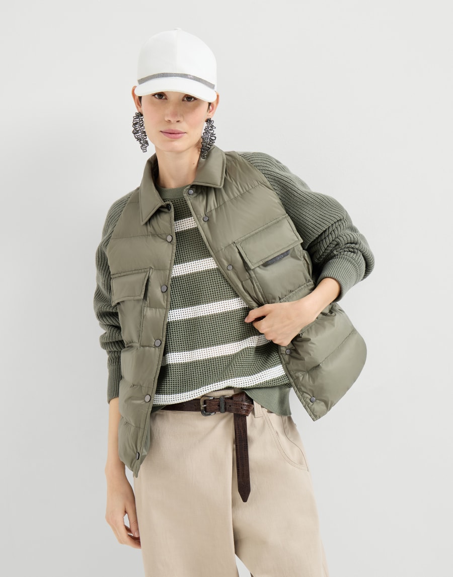 ナイロン ダウンジャケット グリーン レディース - Brunello Cucinelli