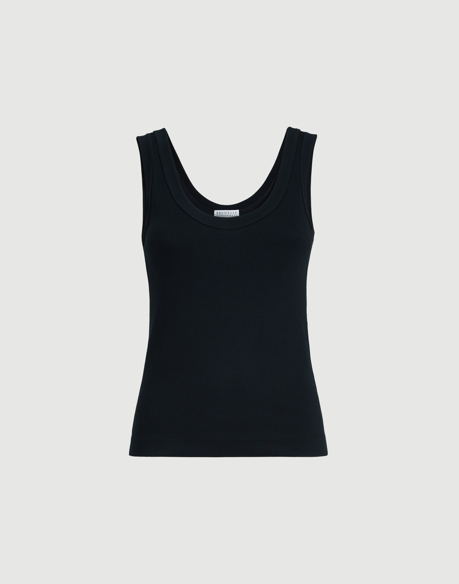 Ribbed jersey top Black Woman - Brunello Cucinelli