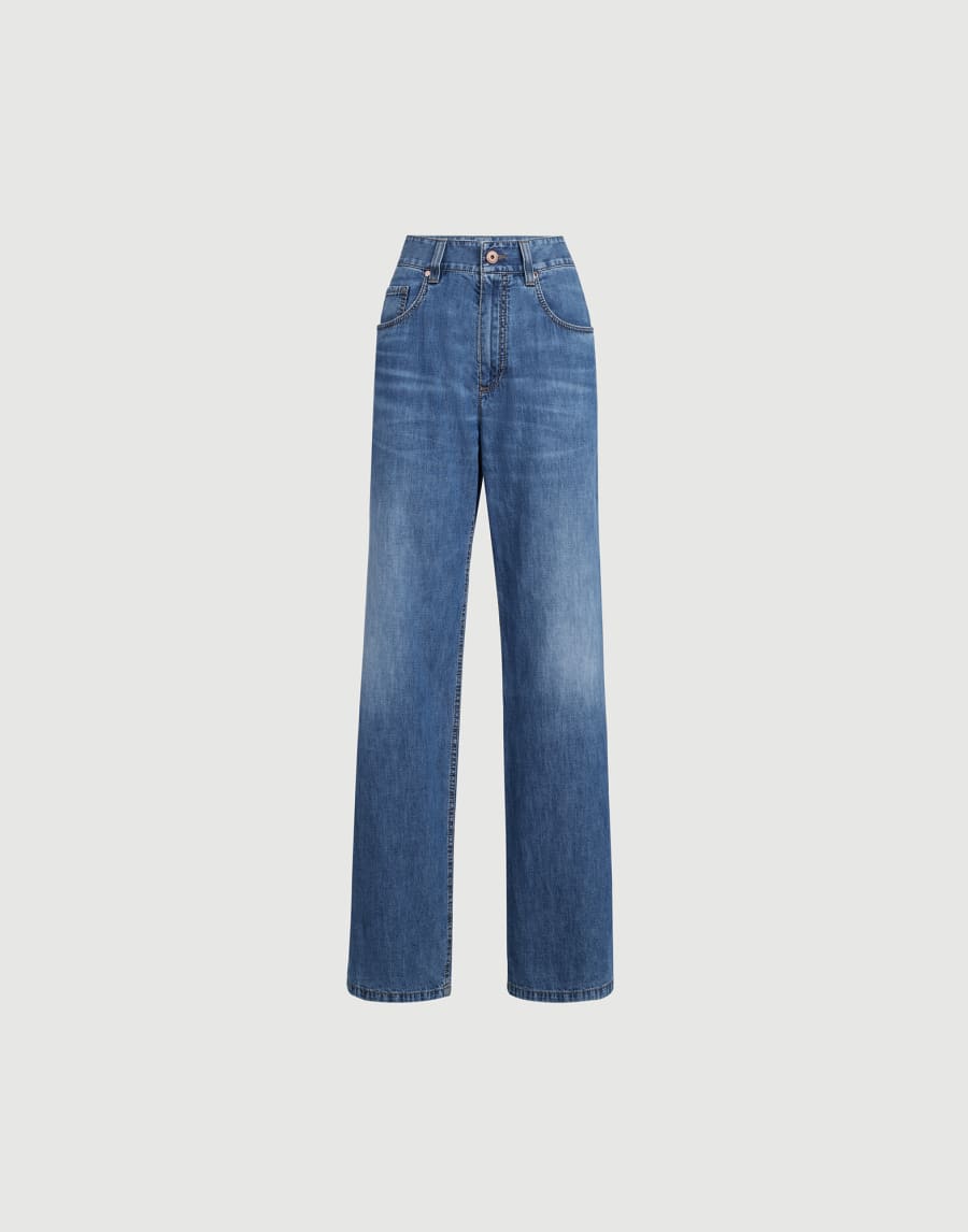 Pantalon Contemporary Loose Denim Femme - Brunello Cucinelli