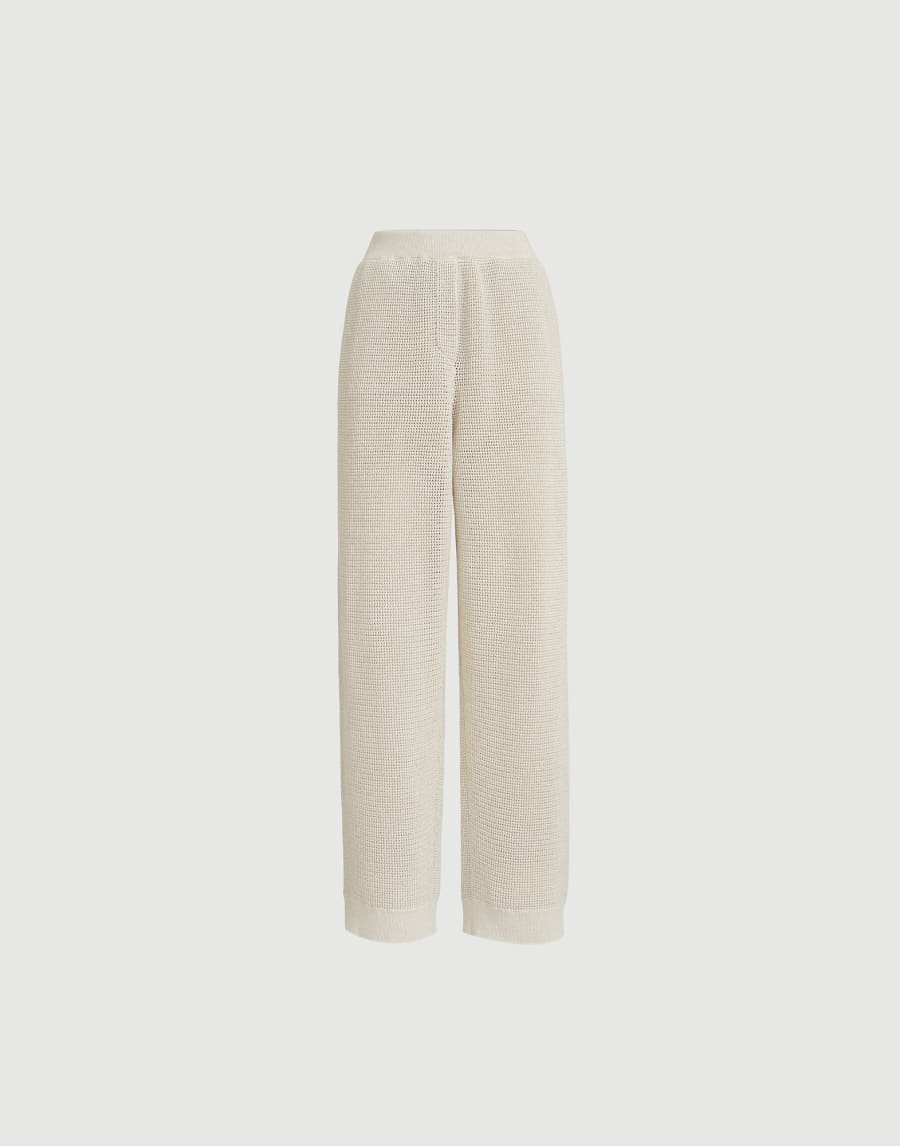 Sparkling net trousers Oat Woman - Brunello Cucinelli