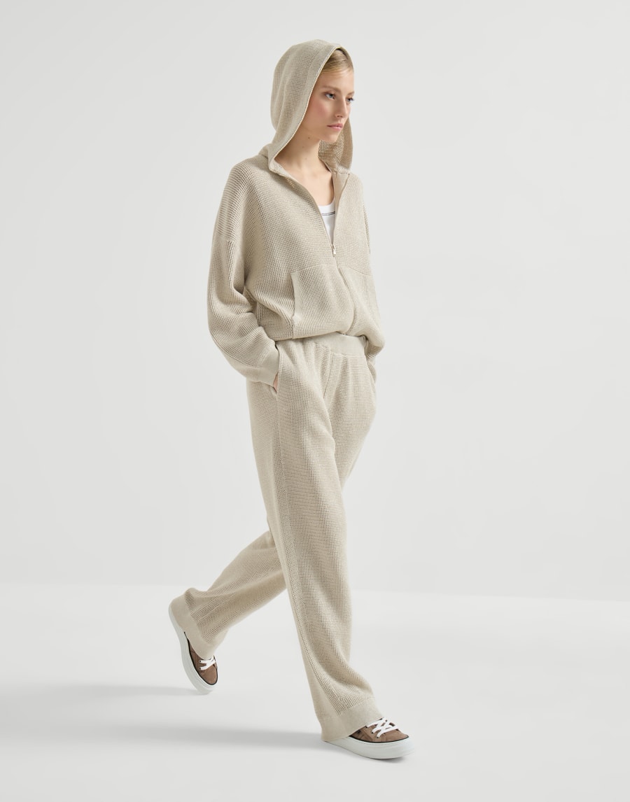 Sparkling net trousers Oat Woman - Brunello Cucinelli