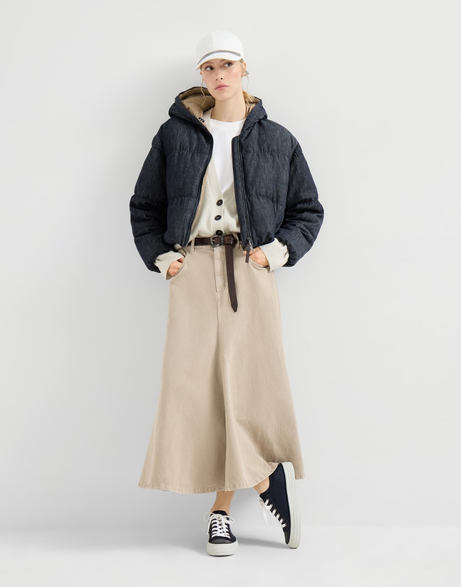 Сникеры из хлопкового трикотажа Синий Женщина - Brunello Cucinelli