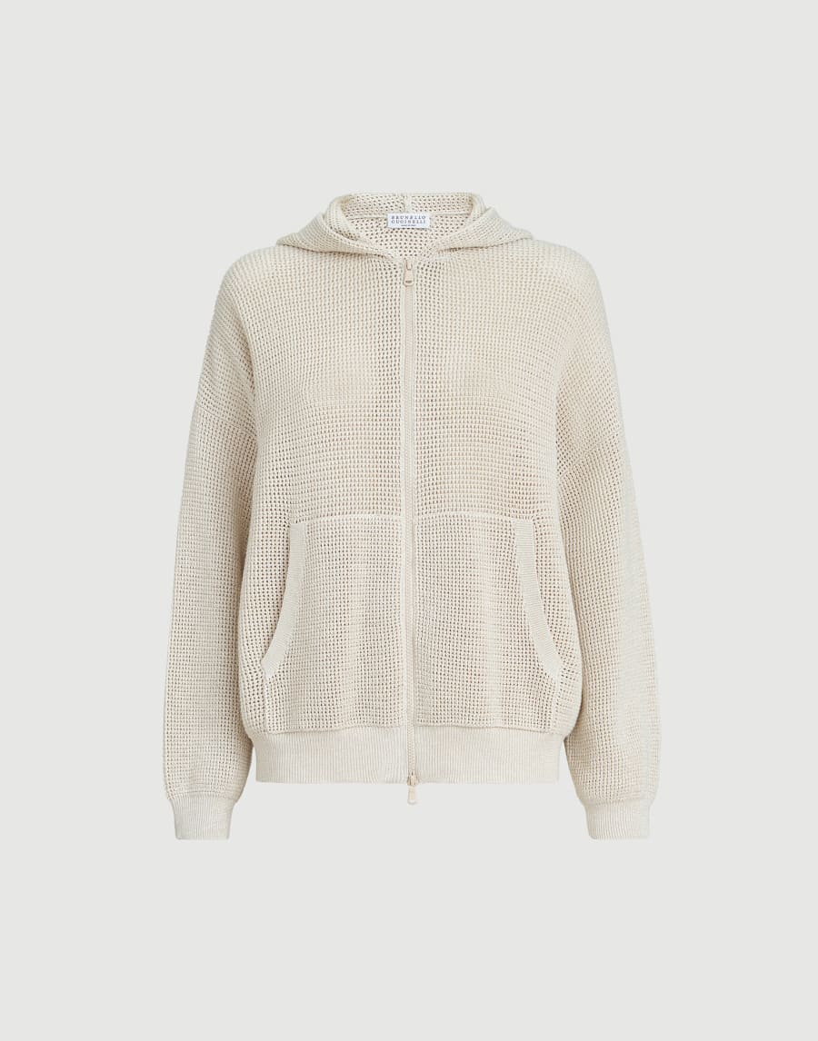 Sparkling net sweatshirt Oat Woman - Brunello Cucinelli