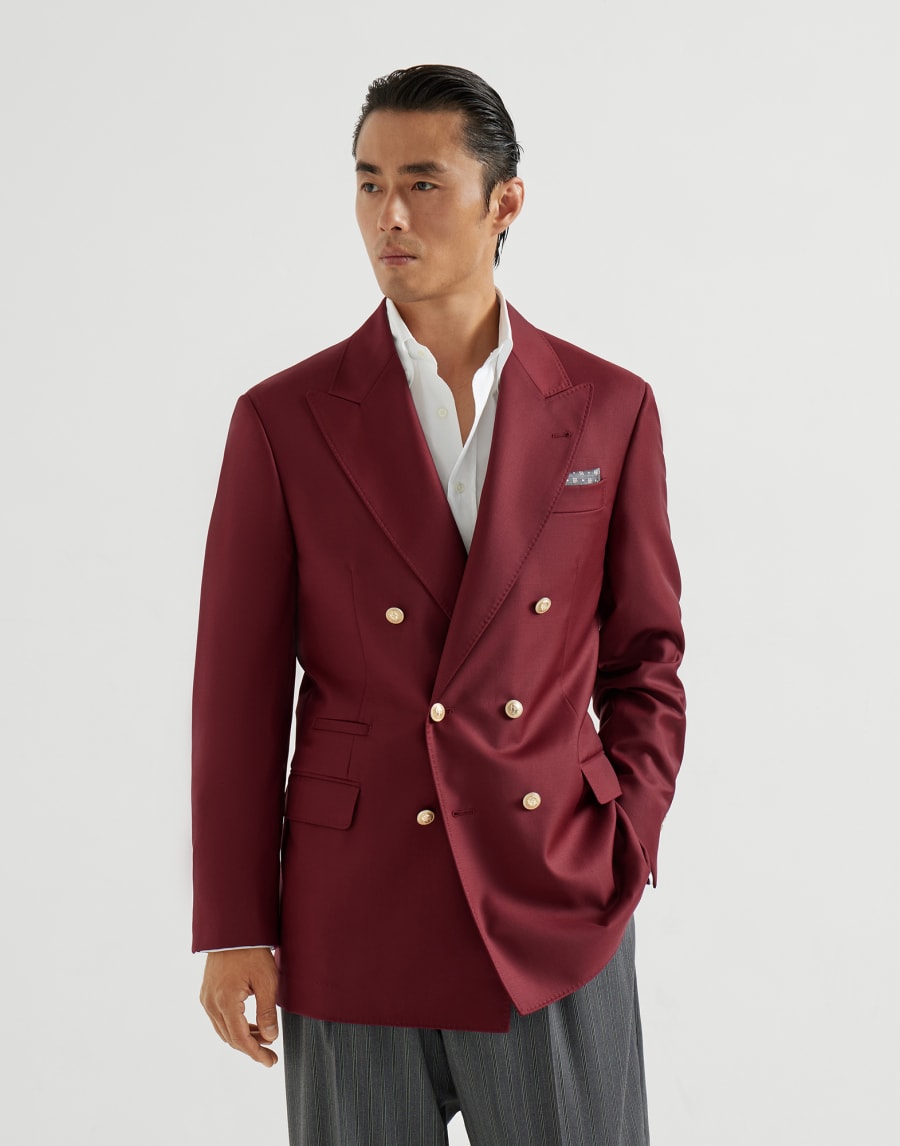 Blazer with metal buttons Cherry Man - Brunello Cucinelli