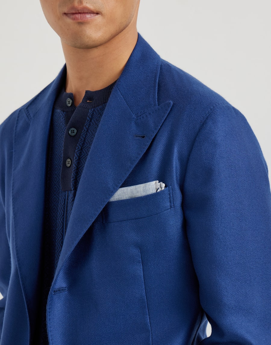 Silk pocket square Slate Man - Brunello Cucinelli