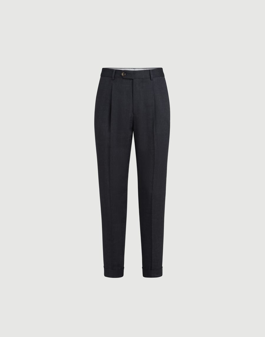 Chevron trousers Anthracite Man - Brunello Cucinelli