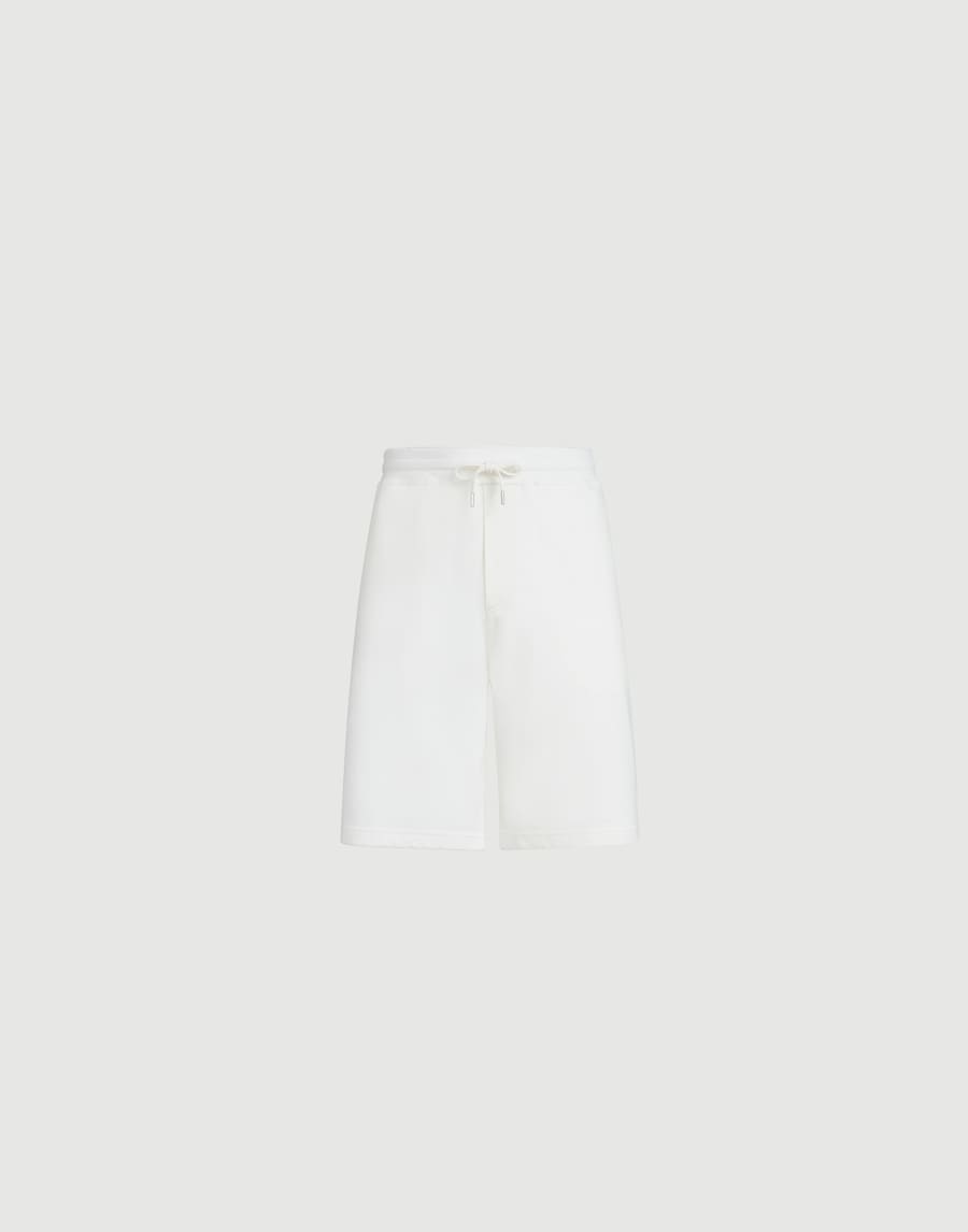 French terry Bermuda shorts Off-White Man - Brunello Cucinelli