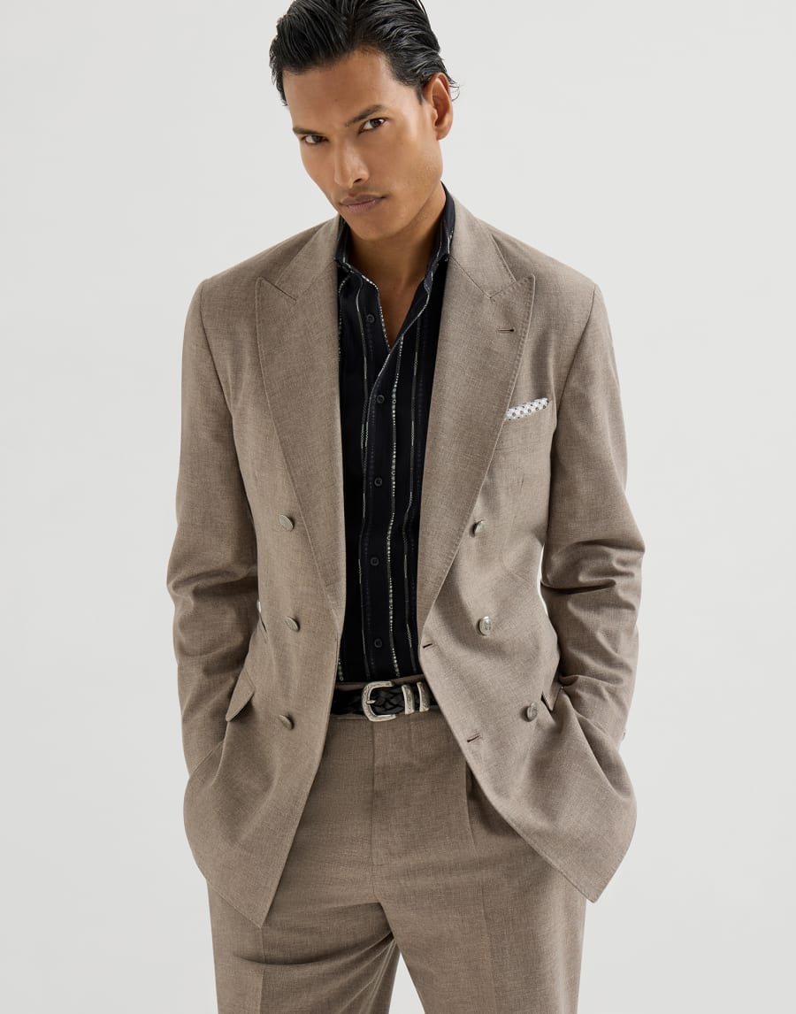 Uconstructed blazer Light Brown Man - Brunello Cucinelli