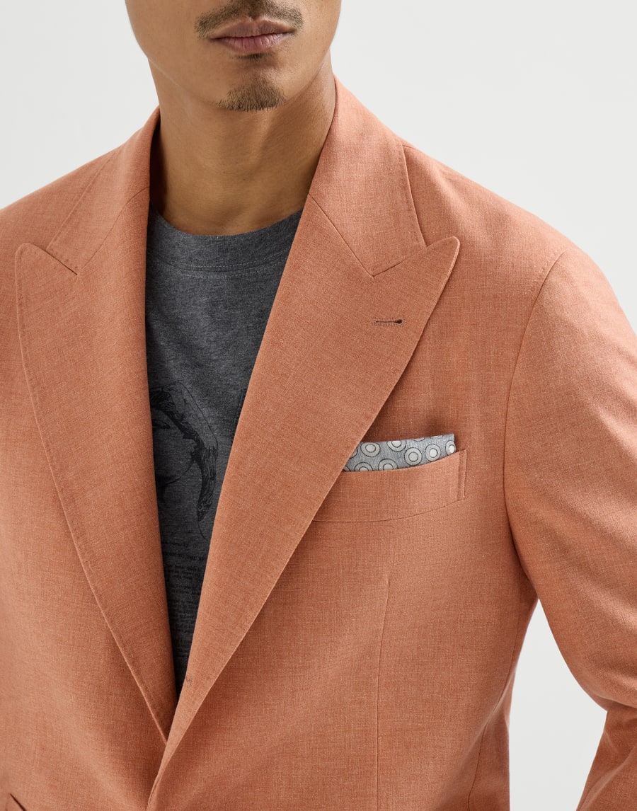 Blazer with peak lapel Apricot Man - Brunello Cucinelli