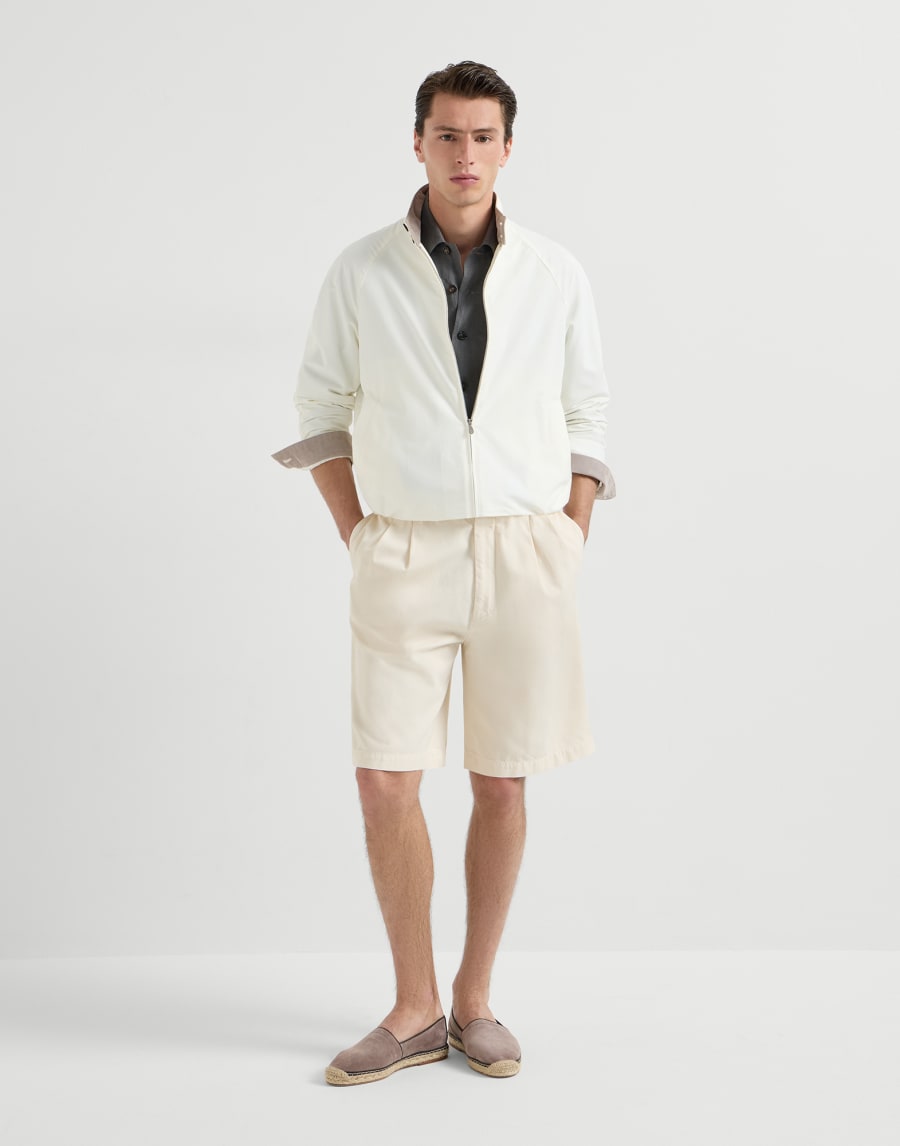 Giubbino in gabardina Off-White Uomo - Brunello Cucinelli