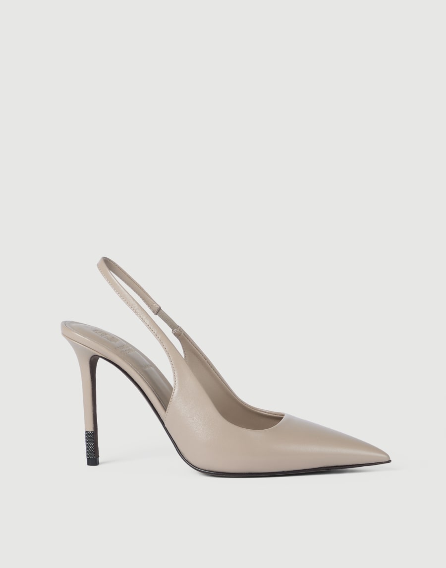 Calfskin slingback heels Grey Woman - Brunello Cucinelli