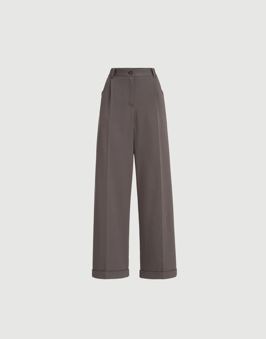Wide track trousers Brown Woman - Brunello Cucinelli