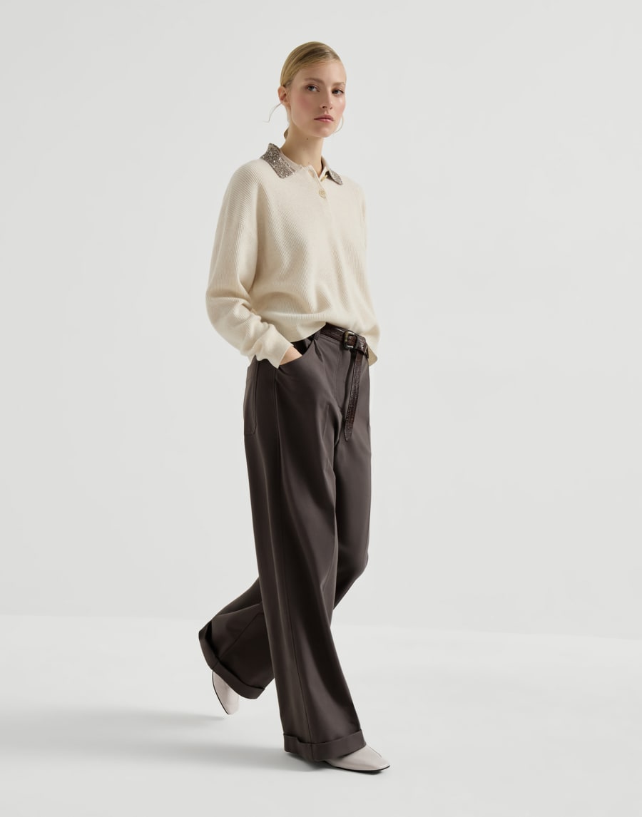 Wide track trousers Brown Woman - Brunello Cucinelli