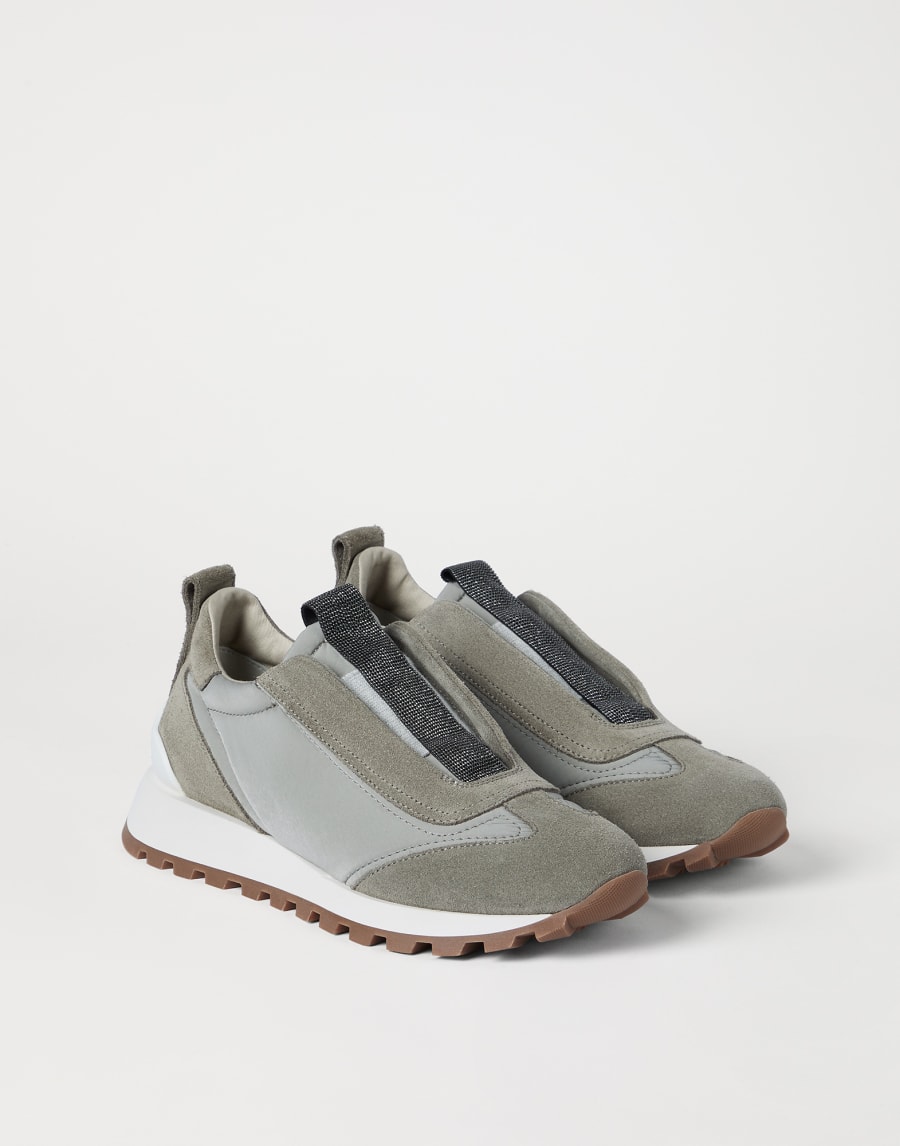 Techno fabric runners Khaki Woman - Brunello Cucinelli
