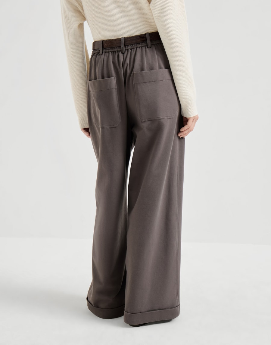 Wide track trousers Brown Woman - Brunello Cucinelli