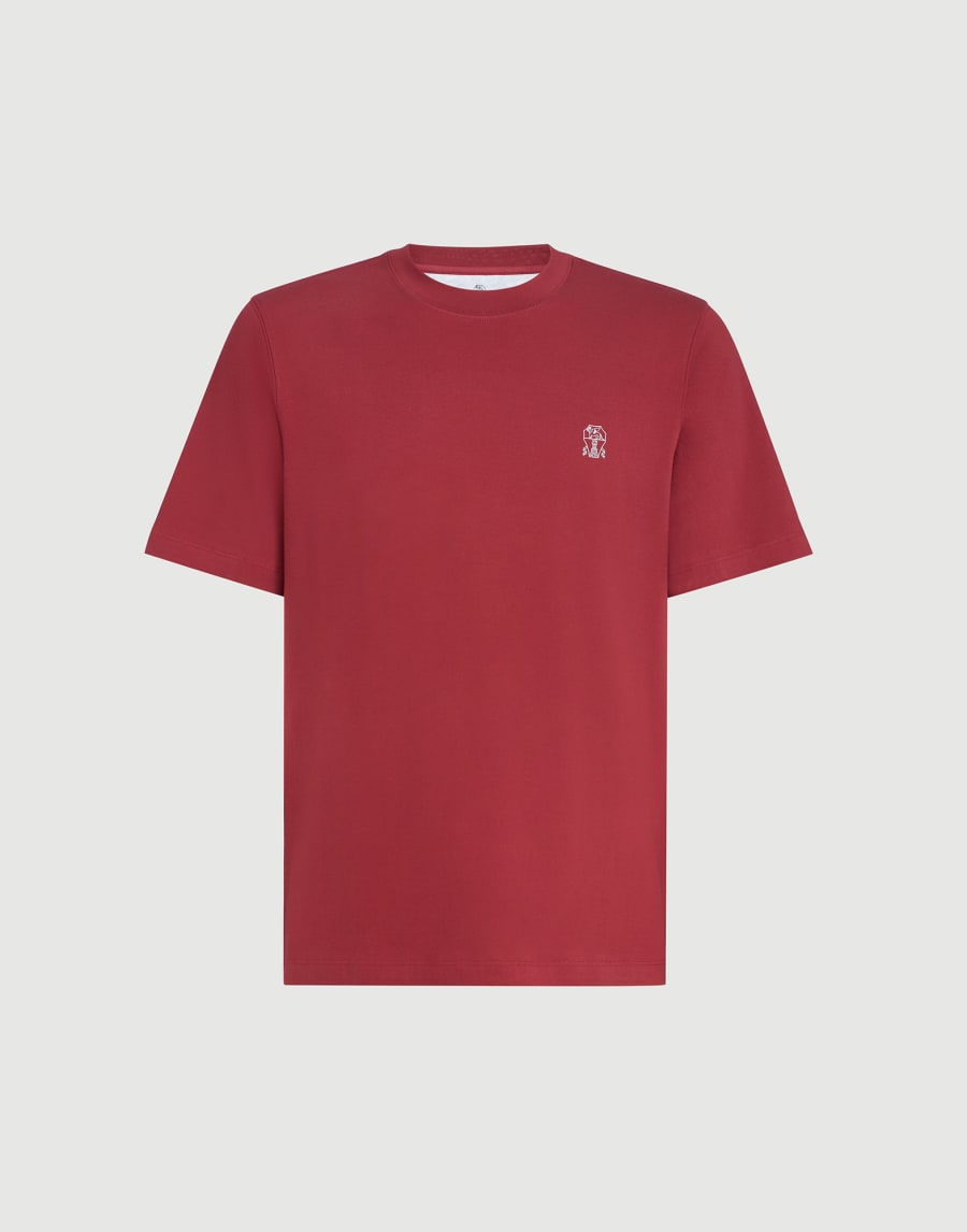 Jersey T-shirt with logo Cherry Man - Brunello Cucinelli