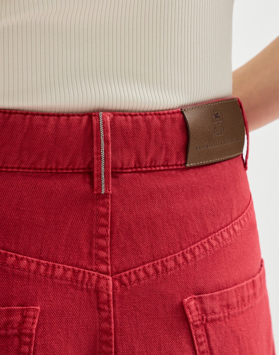 五袋喇叭式半身裙 红色 女款 - Brunello Cucinelli