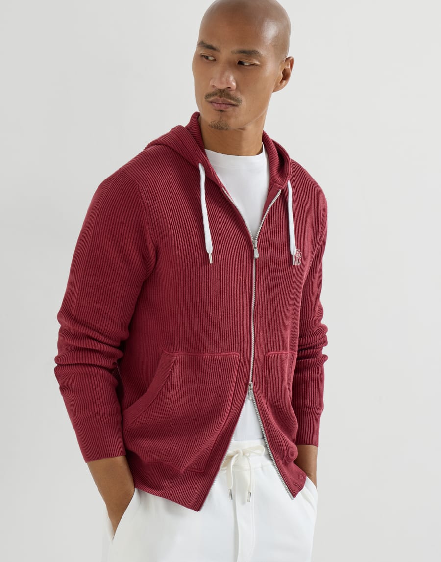 Top in maglia Ciliegia Uomo - Brunello Cucinelli