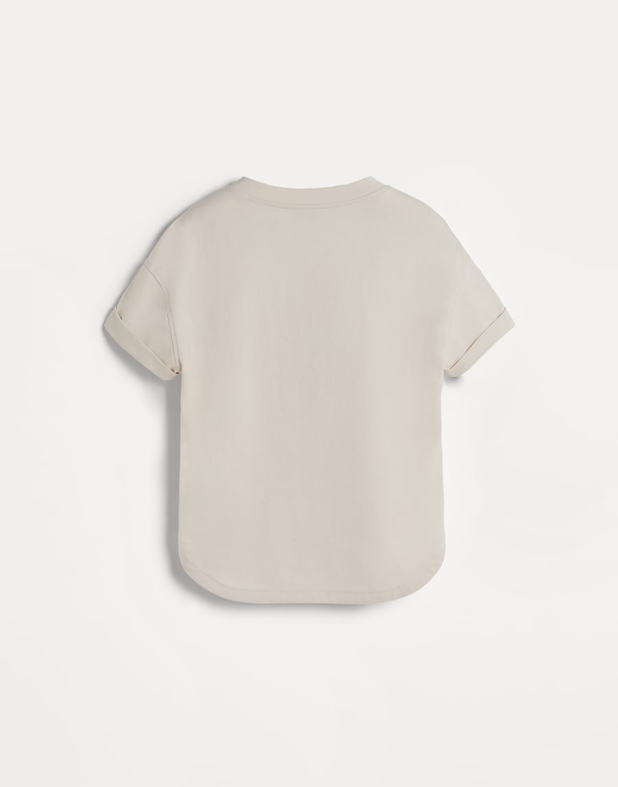 Cotton jersey T-shirt with print Panama Girls - Brunello Cucinelli