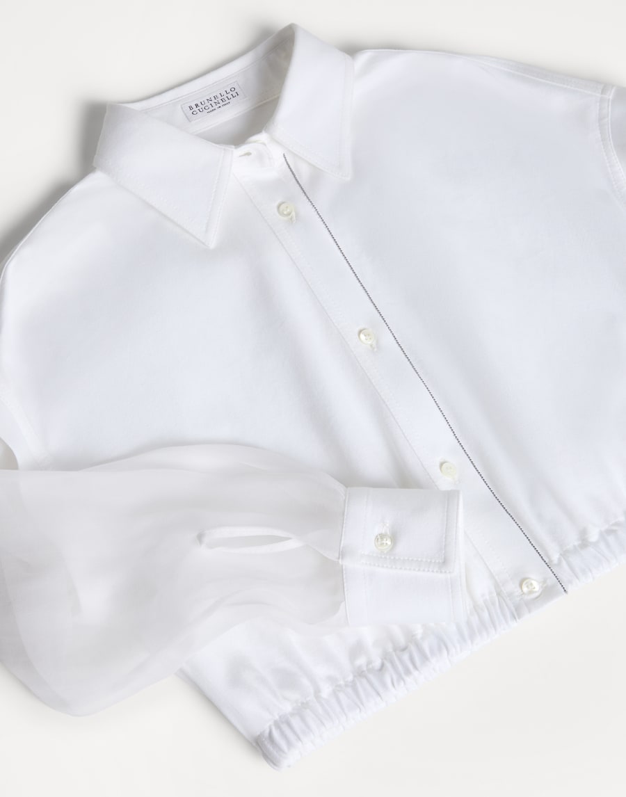 Camicia in jersey Bianco Bambina - Brunello Cucinelli