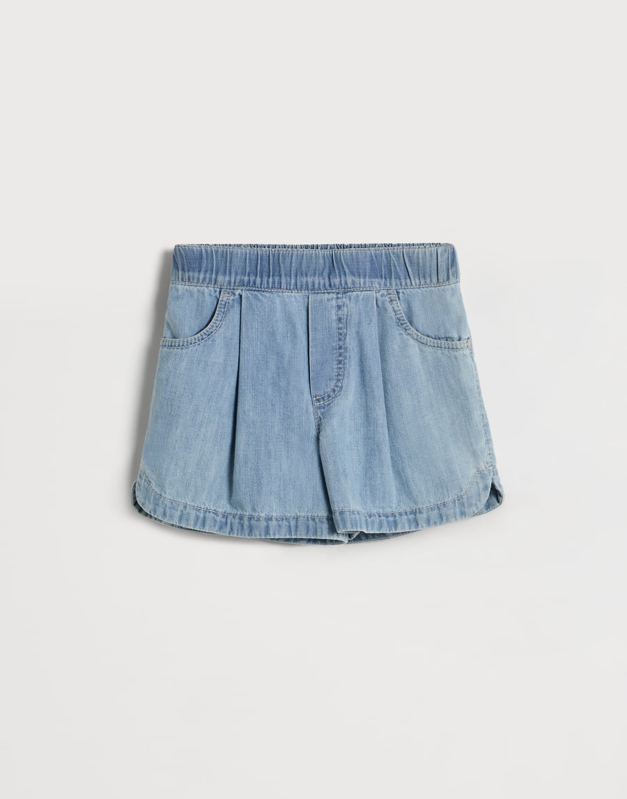 Track Shorts Light Denim Girls - Brunello Cucinelli