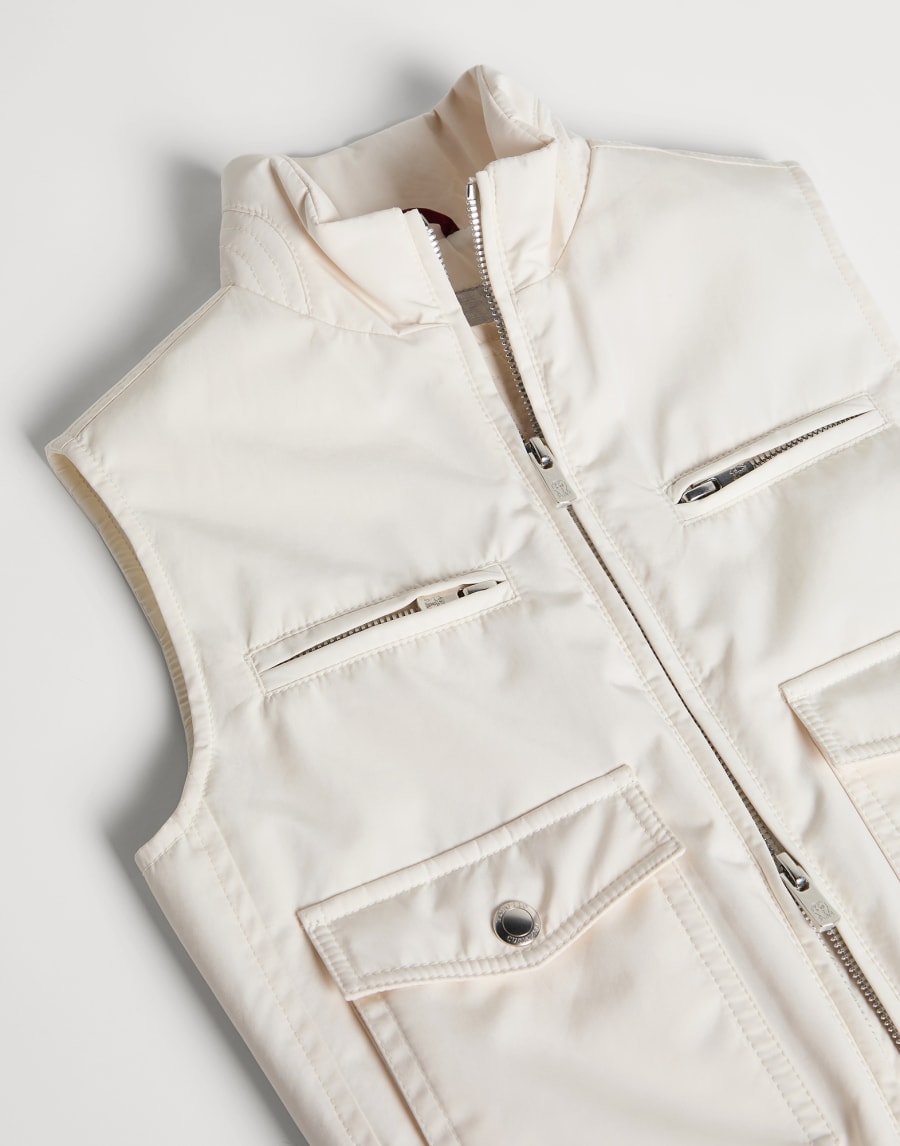 Nylon down vest Off-White Boys - Brunello Cucinelli