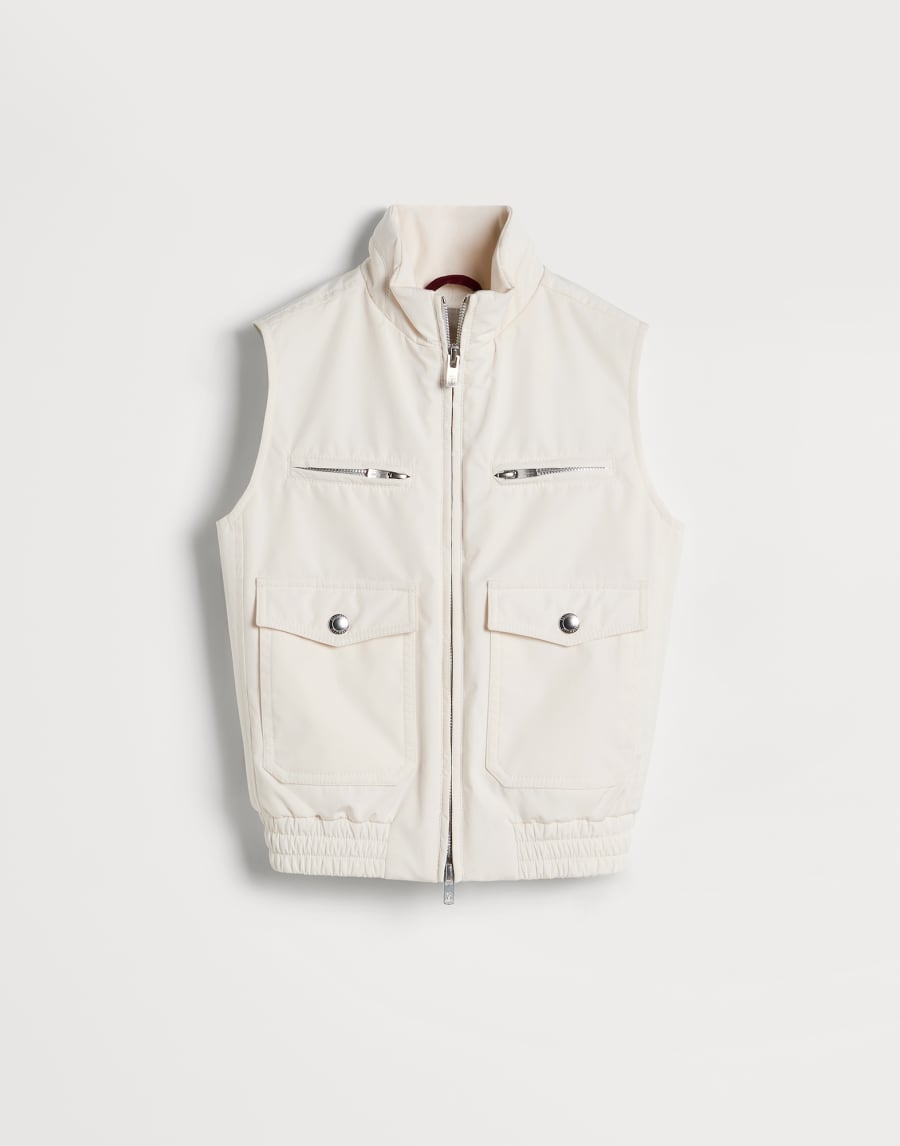 Nylon down vest Off-White Boys - Brunello Cucinelli