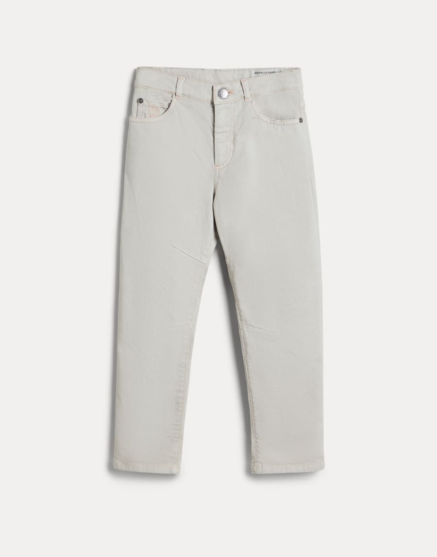 Lightweight denim trousers Light Grey Boys - Brunello Cucinelli