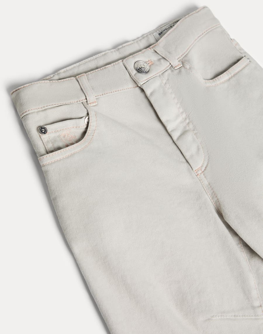 Lightweight denim trousers Light Grey Boys - Brunello Cucinelli