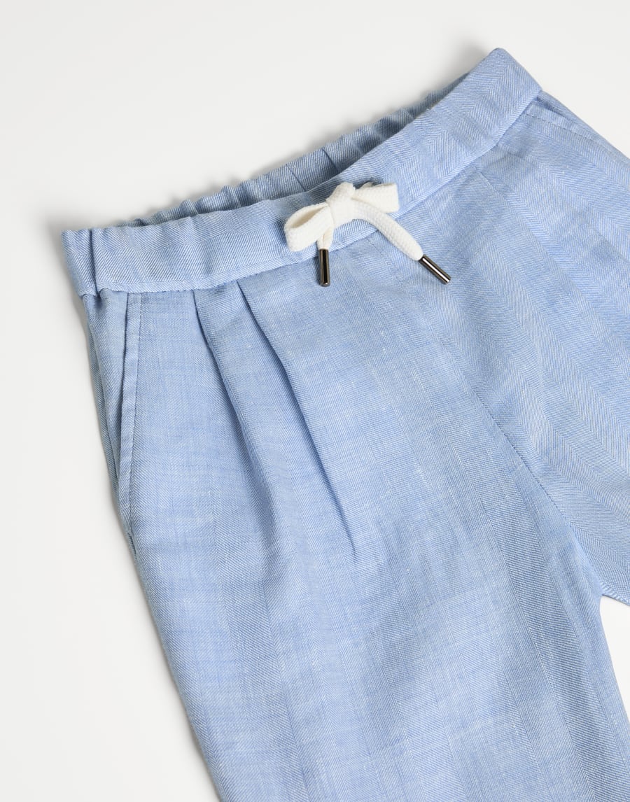 Chevron trousers Azure Boys - Brunello Cucinelli