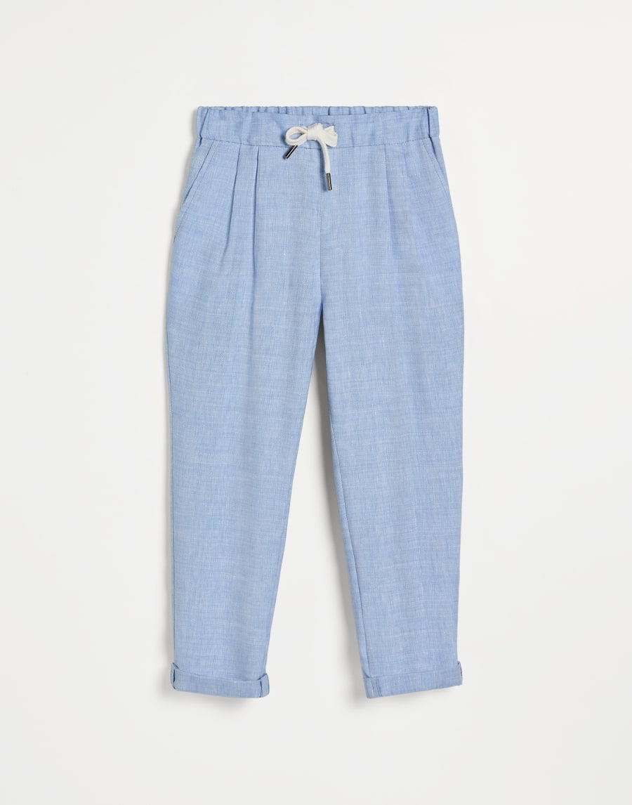 Chevron trousers Azure Boys - Brunello Cucinelli