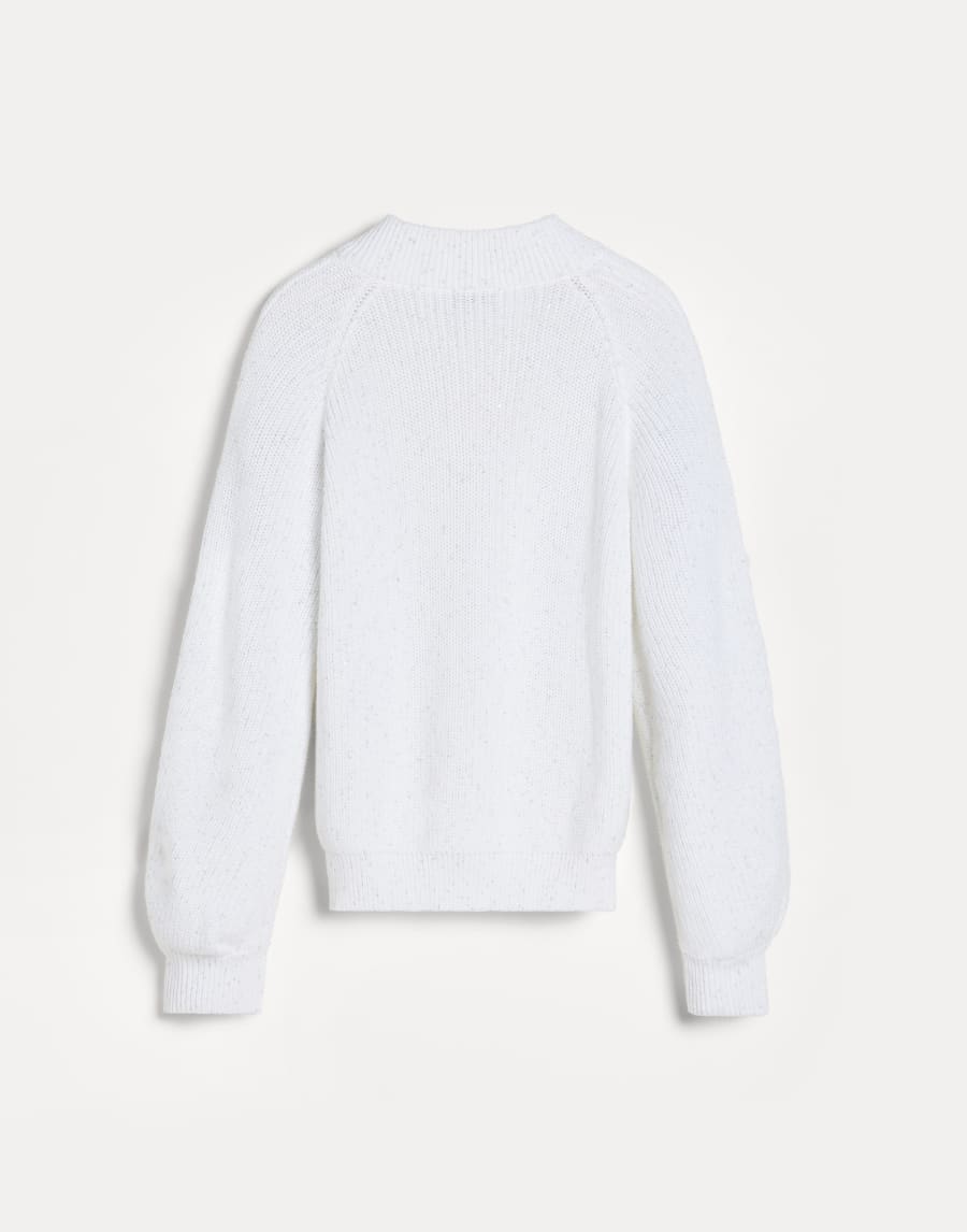 English rib knit cardigan White Girls - Brunello Cucinelli