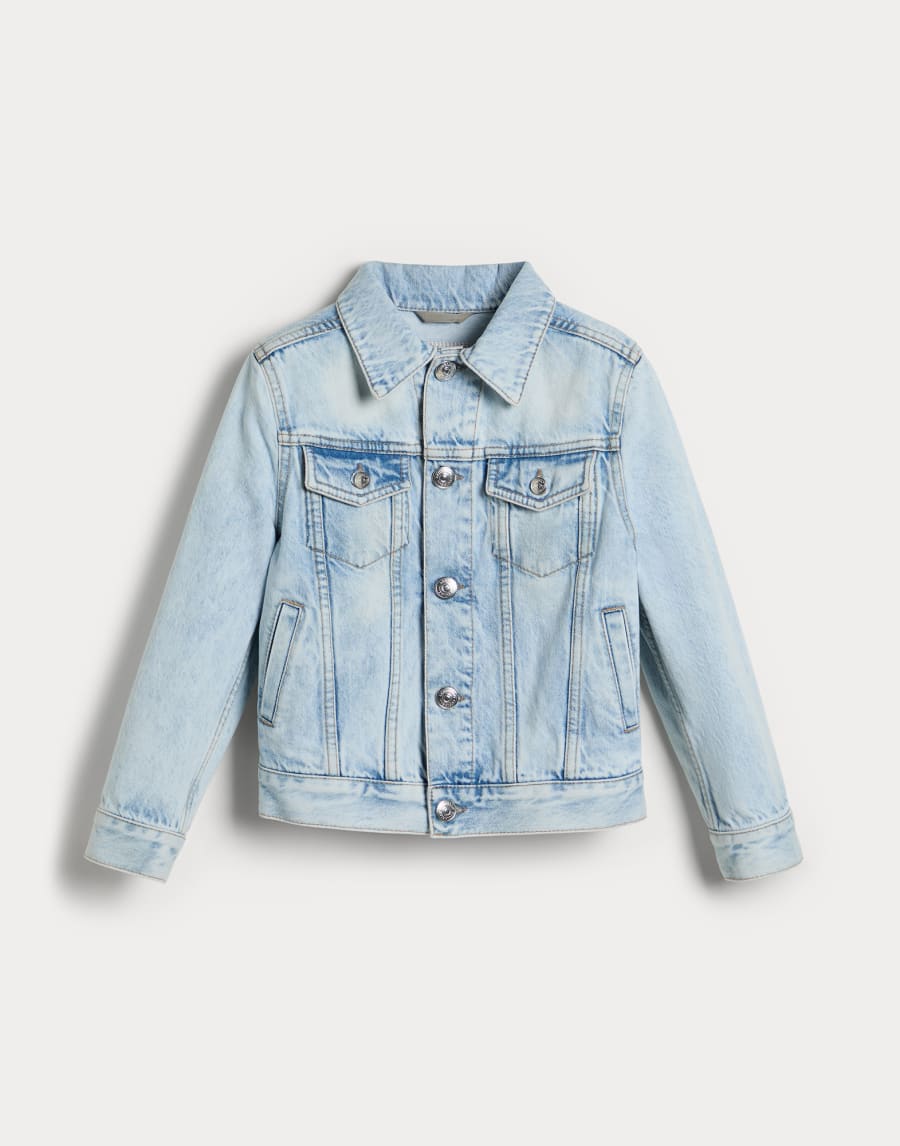 Denim four-pocket jacket Light Blue Denim Boys - Brunello Cucinelli