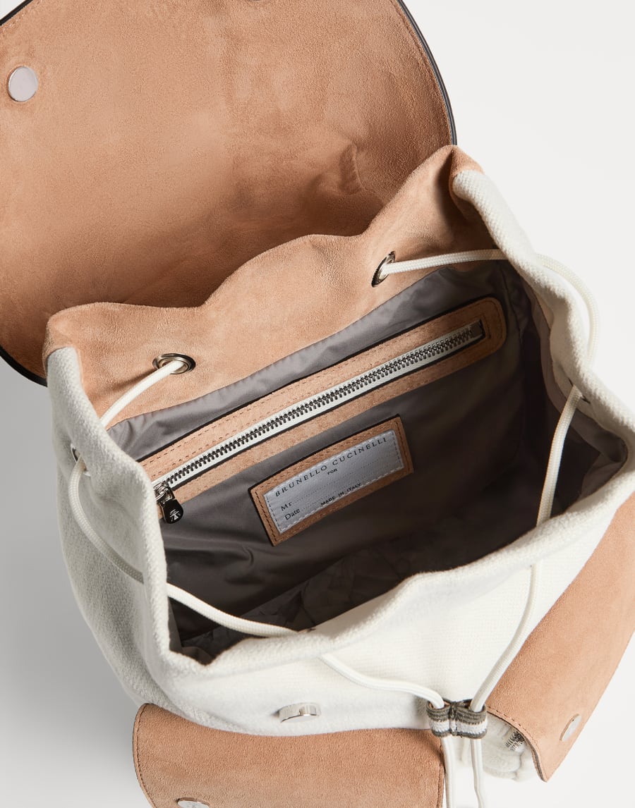 Zaino in canvas Marrone Chiaro Bambino - Brunello Cucinelli