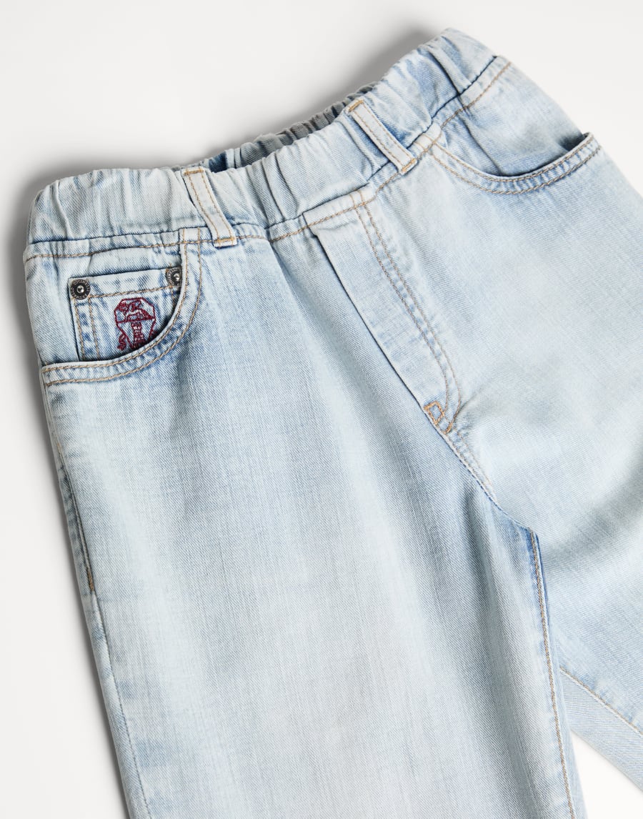 Old denim trousers Light Blue Denim Boys - Brunello Cucinelli