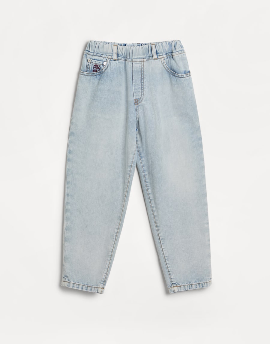 Old denim trousers Light Blue Denim Boys - Brunello Cucinelli