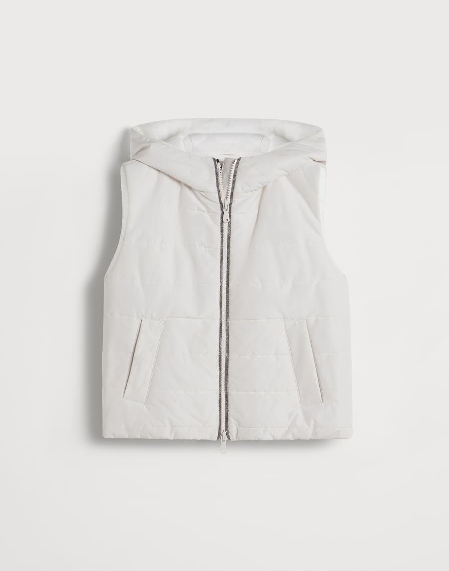 Gilet con imbottitura in Thermore® Latte Bambina - Brunello Cucinelli