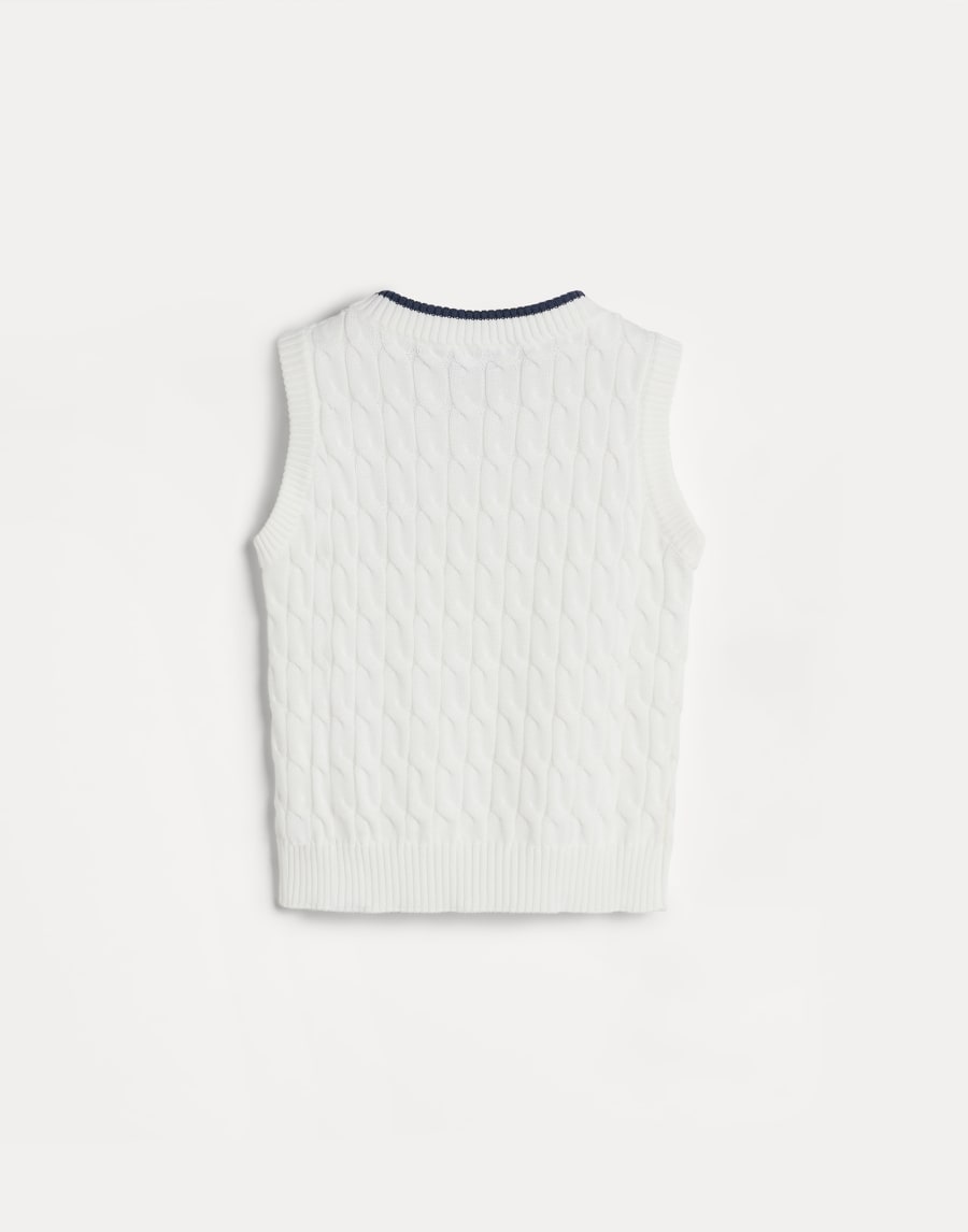 Knit top with logo White Girls - Brunello Cucinelli