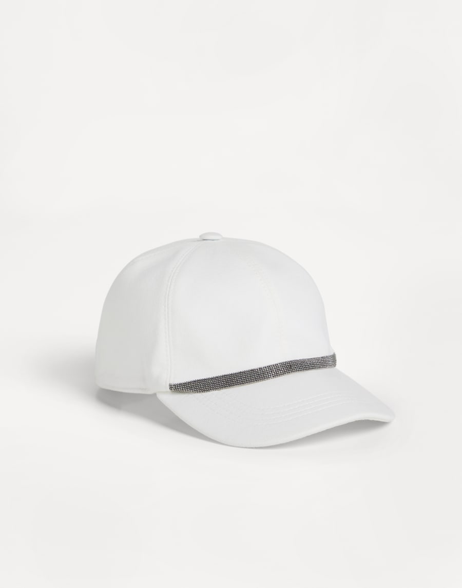 棉质毛圈布蓝球帽 白色 女童 - Brunello Cucinelli