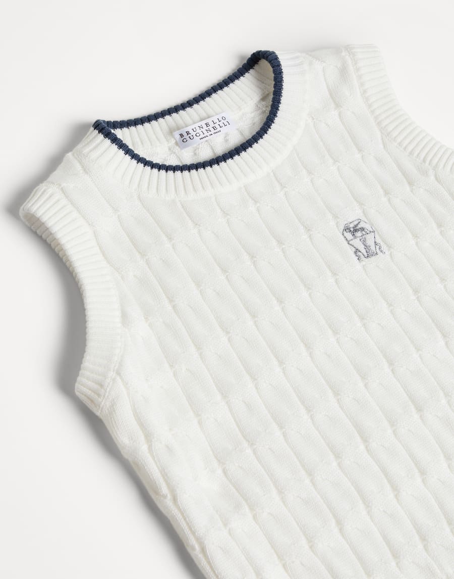 Knit top with logo White Girls - Brunello Cucinelli