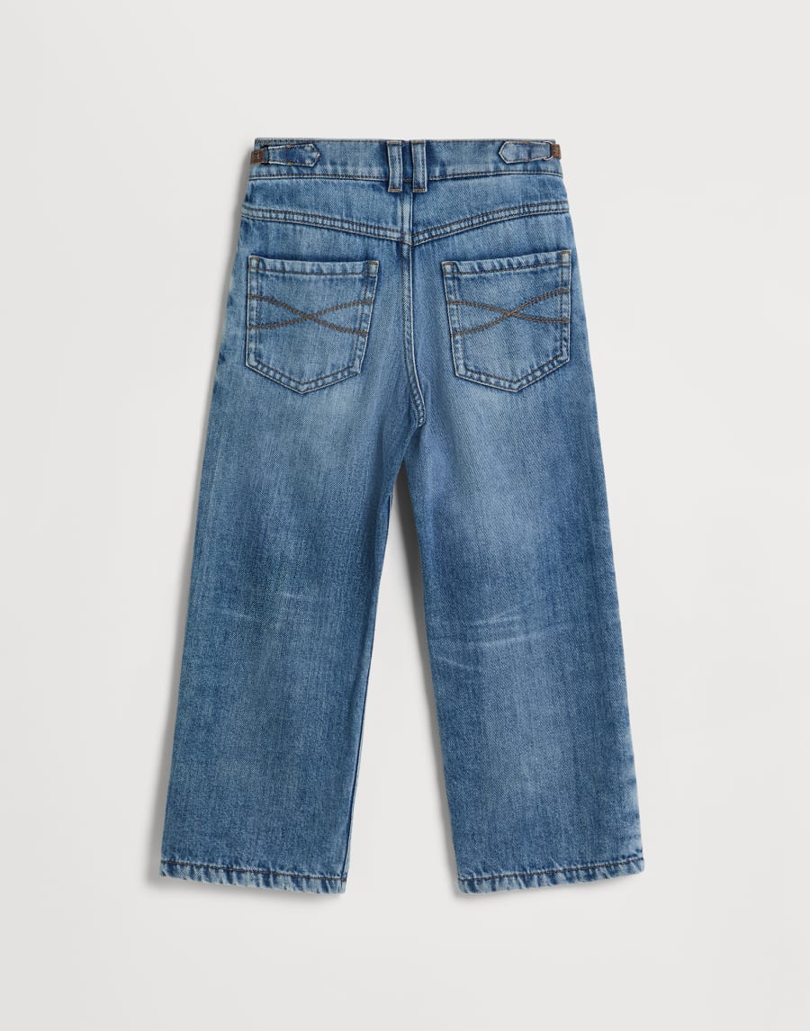 Pantalone Straight Denim Bambina - Brunello Cucinelli