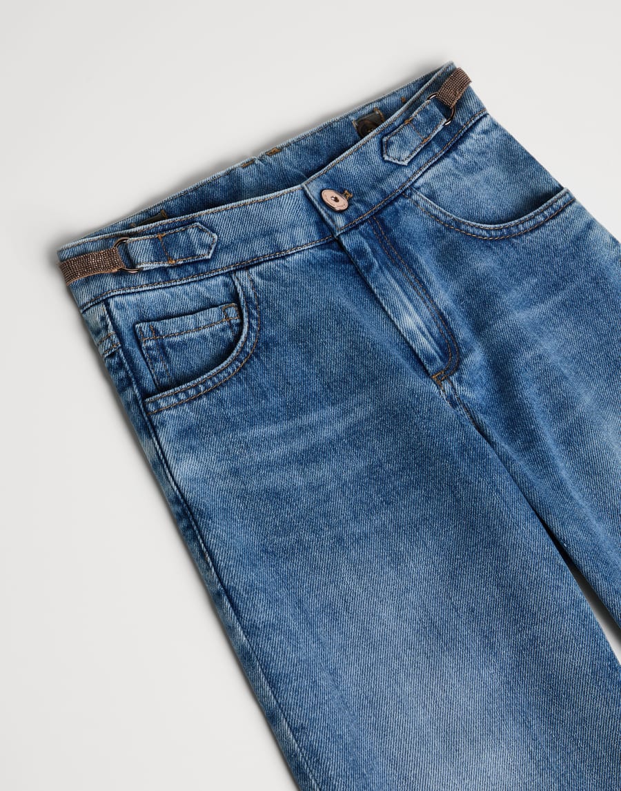 Pantalone Straight Denim Bambina - Brunello Cucinelli