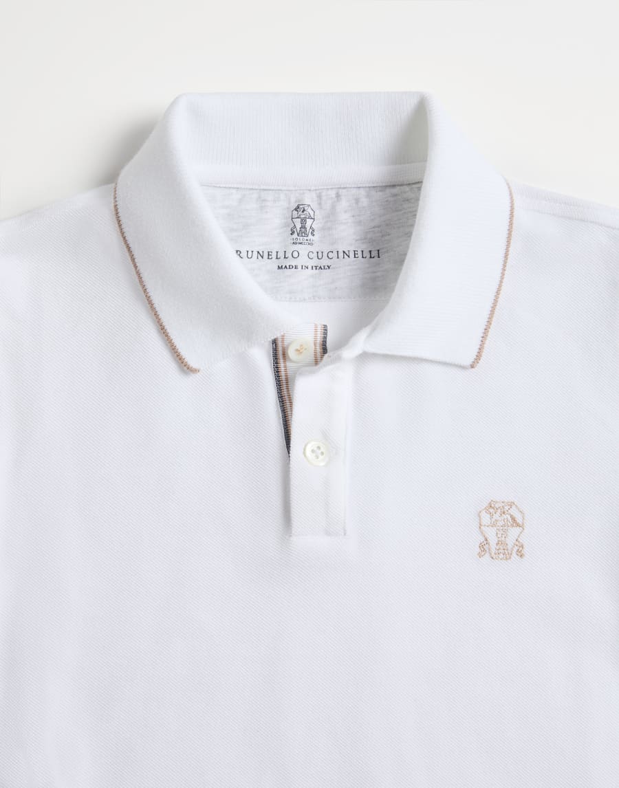 Piqué polo shirt Snow Boys - Brunello Cucinelli