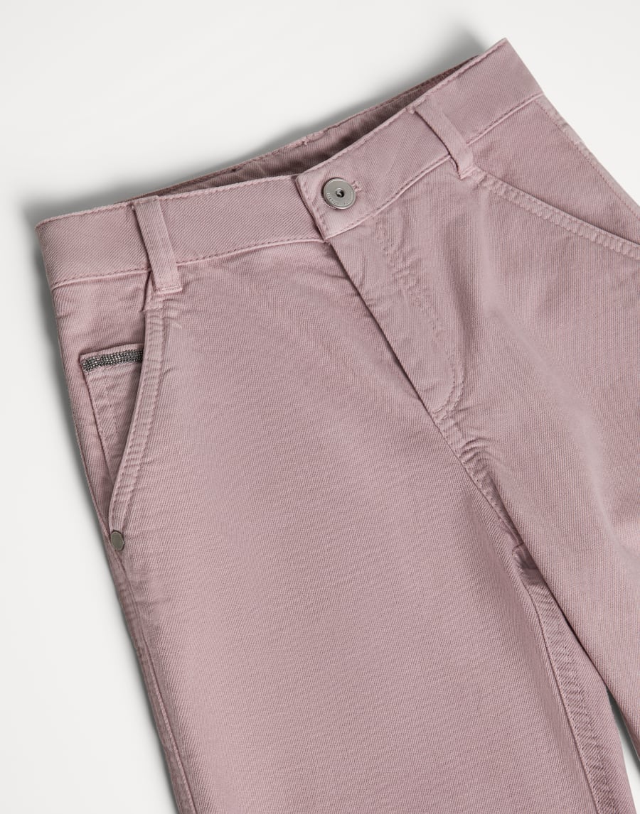 Curved Soft trousers Pink Girls - Brunello Cucinelli