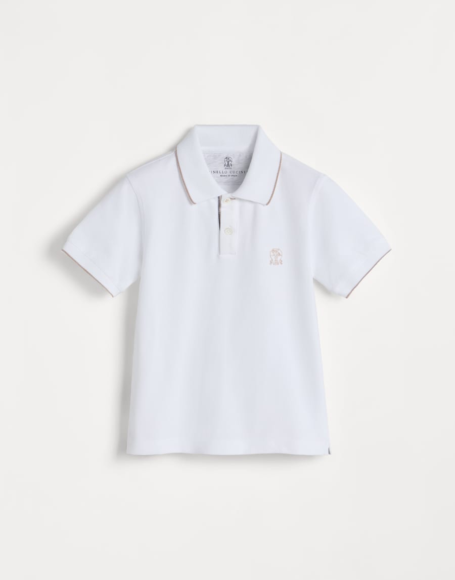 Piqué polo shirt Snow Boys - Brunello Cucinelli