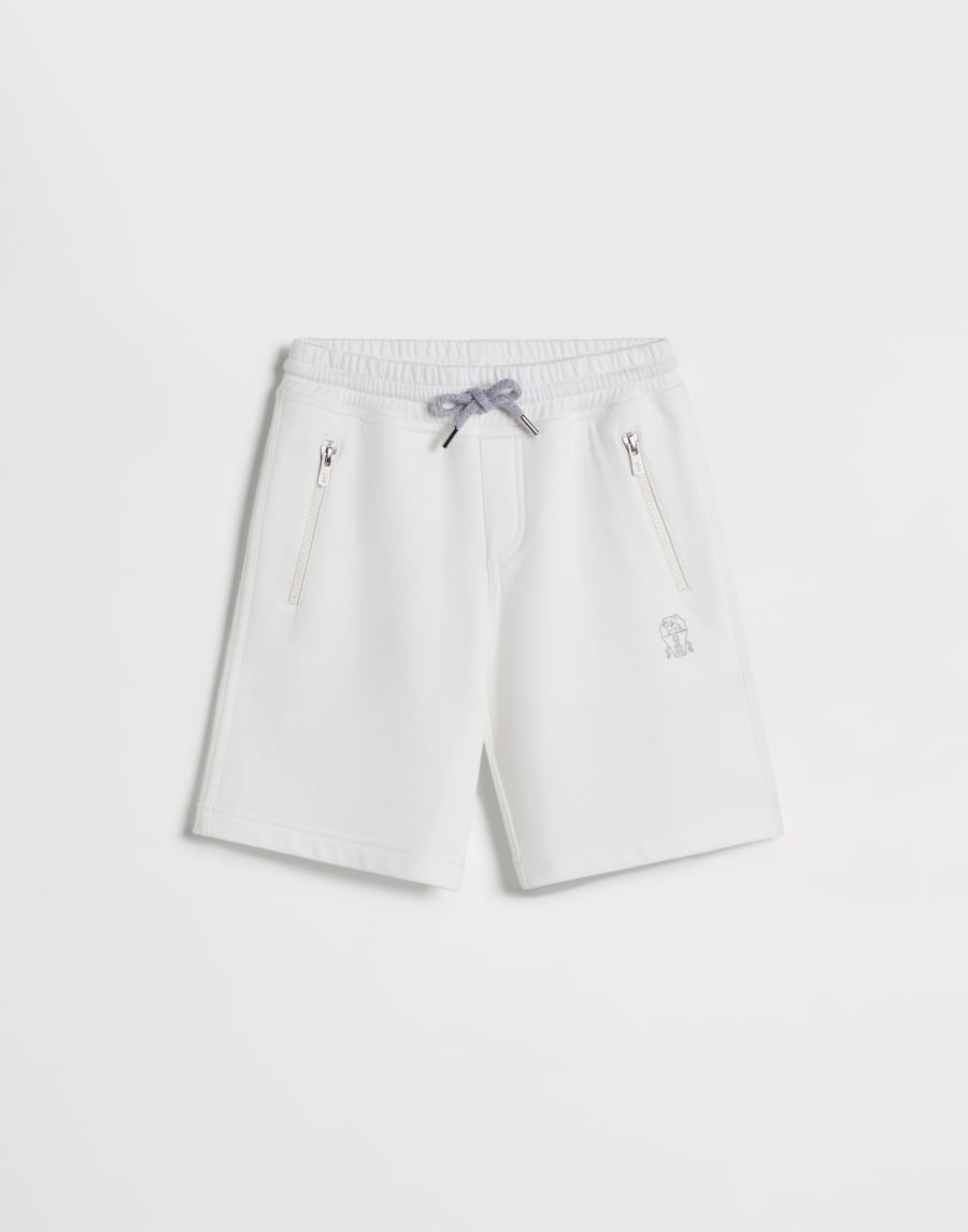 卫衣布百慕大短裤 灰白色 男童 - Brunello Cucinelli